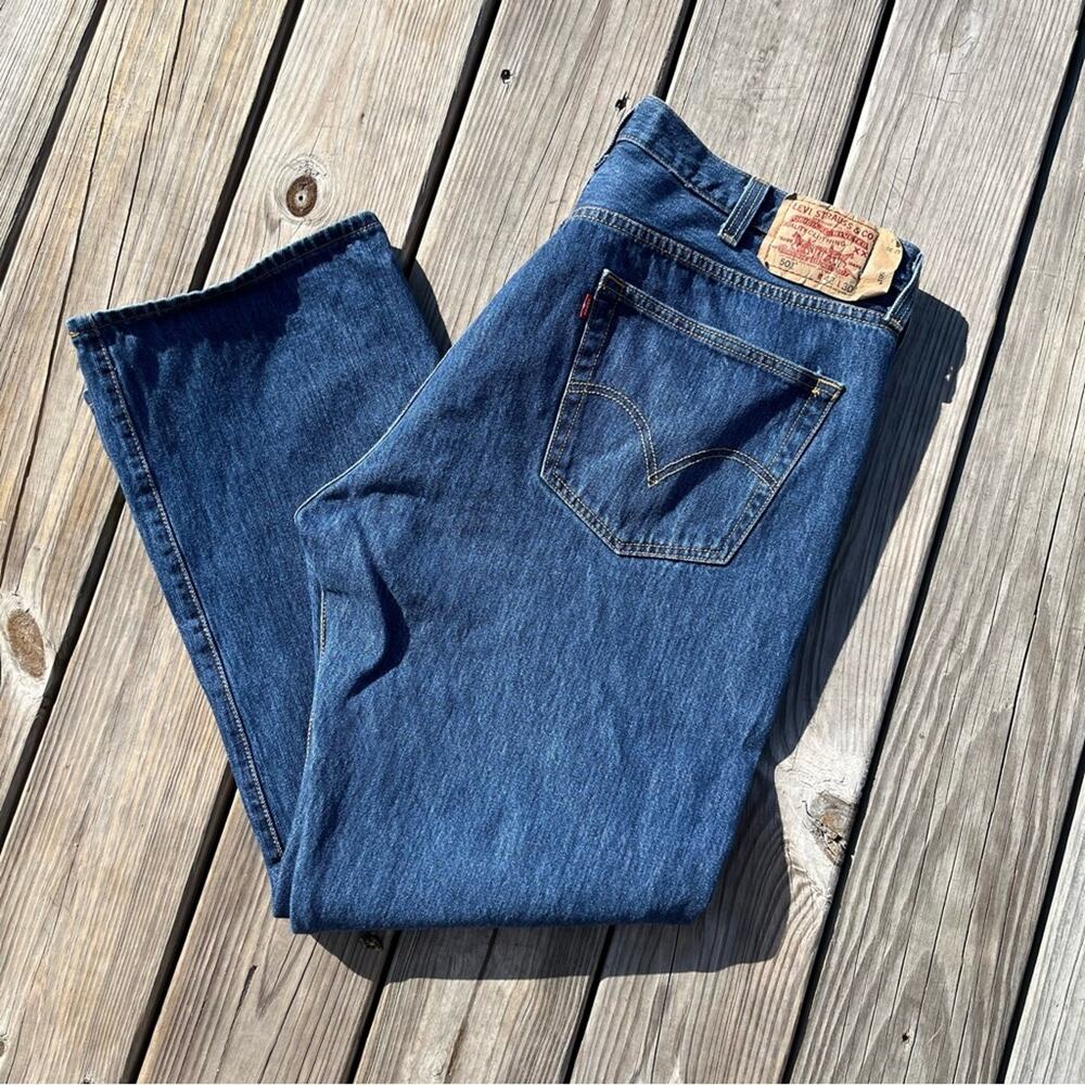 90s Levi’s 501 Original button-fly straight leg jeans - Picture 4 of 6